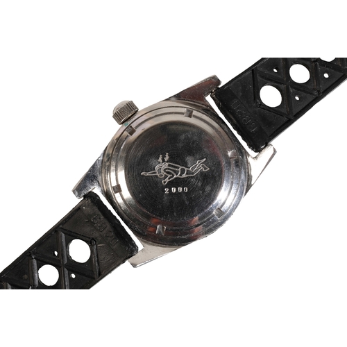 297 - JAQUET-DROZ 25 GENTLEMAN'S STAINLESS STEEL DIVER WATCH with automatic ETA Cal2378 movement, the glos... 