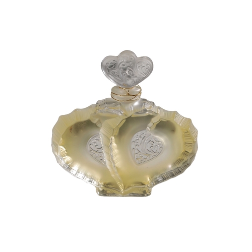 420 - LALIQUE FLACON COLLECTION 'DEUX COEURS' 2004 limited edition, numbered D189, with boxes and certific... 