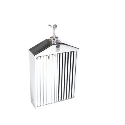 148 - A ROLLS-ROYCE DECANTER BY CLASSIC STABLE with chrome grille and enamel badge, with a chrome plated b... 