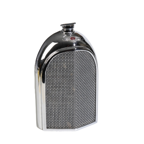 153 - A RUDDSPEED LTD BENTLEY RADIATOR DECANTER chrome plated and glass, with chrome grille, stamped to th... 