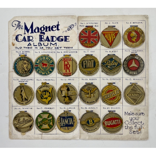 181 - THE MAGNET MOTOR CAR BADGE ALBUM' presented with the Magnet Library 19/1/20