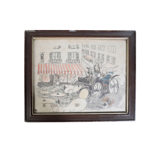 206 - HUGH SWANSTON 'HARRY AT BOULOGNE' original watercolour, 29cm x 23cm, another Swanston of a man ridin... 