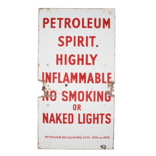 83 - A 'SMOKING PROHIBITED' ENAMEL SIGN measuring 92cm by 31cm, along with another 'NO SMOKING' enamel si... 