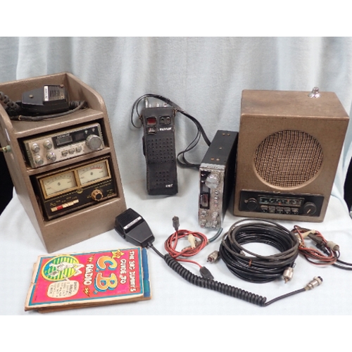 17 - A COLLECTION OF CB RADIO EQUIPMENT (citizen's band) including guidebooks