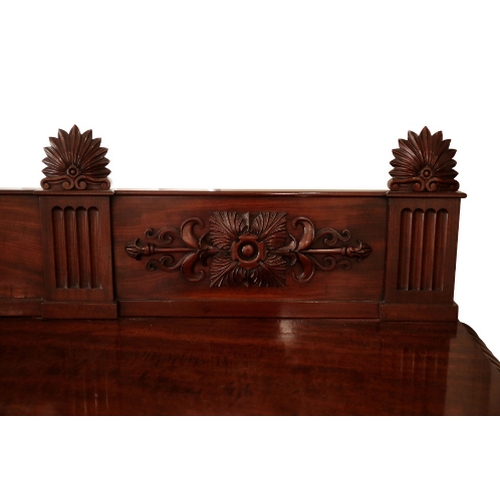 161 - A REGENCY MAHOGANY SERVING-TABLE early 19th century, The rectangular top with rear gallery with anth... 