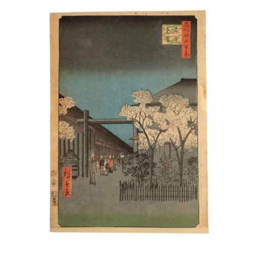 106 - UTAGAWA HIROSHIGE I (1797-1858) Dawn Inside the Yoshiwara, from the series of One Hundred Famous Vie... 