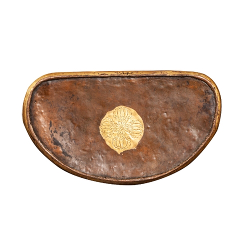 81 - A MONUMENTAL SINO-TIBETAN GILT BRONZE OF TARA, QING wearing an elaborate headdress and seated on a l... 