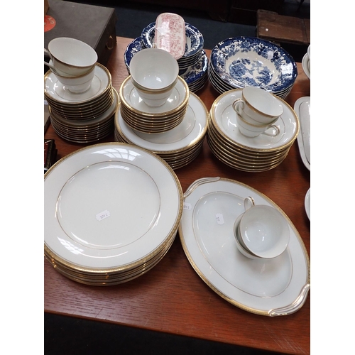 26 - NORITAKE PART DINNER AND TEA SERVICE with a Royal Worcester Avon Scene part service