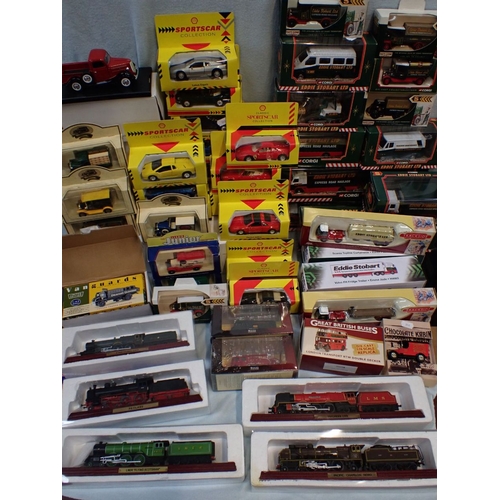38 - A COLLECTION OF CORGI MODEL VEHICLES including Eddie Stobart Lorries, Lledo, Shell Classics, Atlas l... 