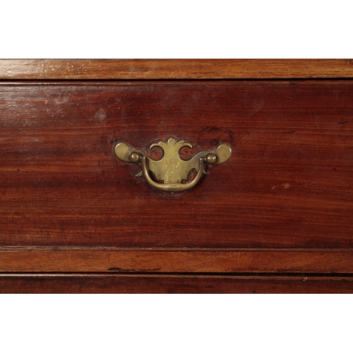 151 - A GEORGE III MAHOGANY CHEST OF DRAWERS 18th century, with a cross-banded top, above graduating drawe... 