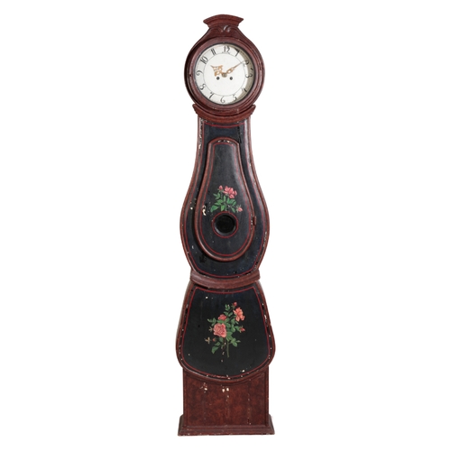 252 - FRENCH COMPTOISE LONGCASE CLOCK, the black 