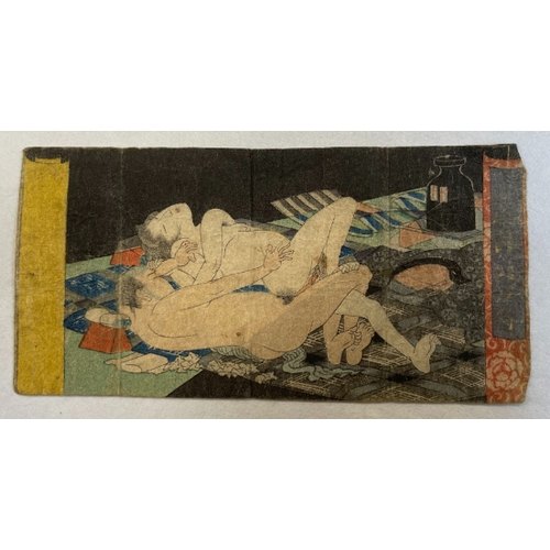 414 - A COLLECTION OF JAPANESE EROTICA (SHUNGA) mid to late 19th century, woodblock prints (unframed), lar... 