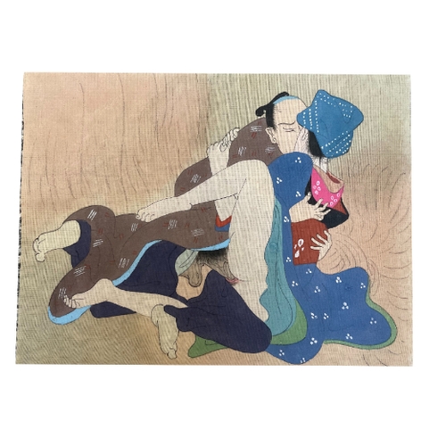 414 - A COLLECTION OF JAPANESE EROTICA (SHUNGA) mid to late 19th century, woodblock prints (unframed), lar... 