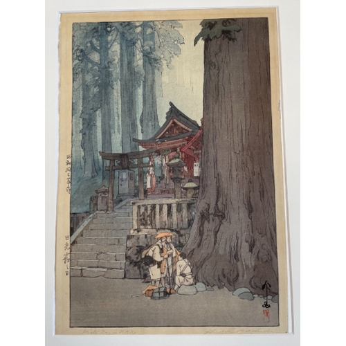 416 - HIROSHI YOSHIDA (1876-1950), MISTY DAY IN NIKKO post humous print, 20th century, originally printed ... 