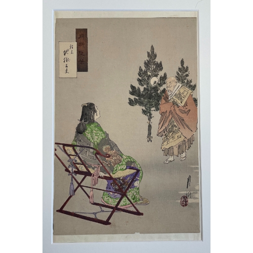 417 - GEKKO OGATA (1859-1920), JIGOKU DAYU, 1887, woodblock print (unframed), 32.5cm x 21.5cm