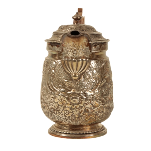 5 - A VICTORIAN SILVER COFFEE POT by Rebecca Emes & Edward Barnard I, London, rubbed date mark, with hea... 