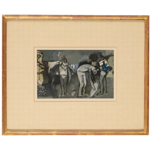299 - *KEITH VAUGHAN (1912-1997) 'Study for a Group of Bathers' gouache on paper, 13.5cm x 21.5cm 

Proven... 