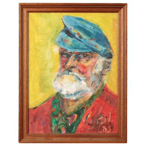 309 - *SVEN BERLIN (1911-1999) Self Portrait head and shoulders, signed and dated '83 lower right, oil on ... 