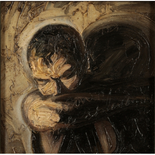 362 - *MARK PONSFORD (Contemporary) 'Nighthawk' figural study, signed, titled and dated 1996 verso, oil on... 
