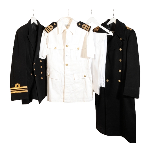 119 - NAVAL UNIFORM ITEMS FOR LIEUTENANT COMMANDER including 1 x uniform suit, no.5 in 1980s parlance, 1 x... 