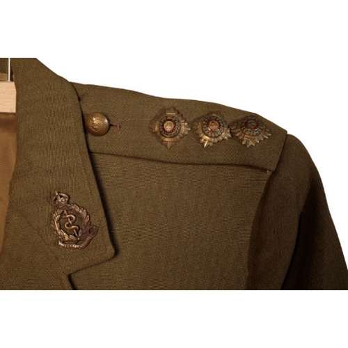 90 - A NO. 2 DRESS JACKET Captains rank, Royal Army Service Corps; another no. 2 dress jacket, Captains R... 