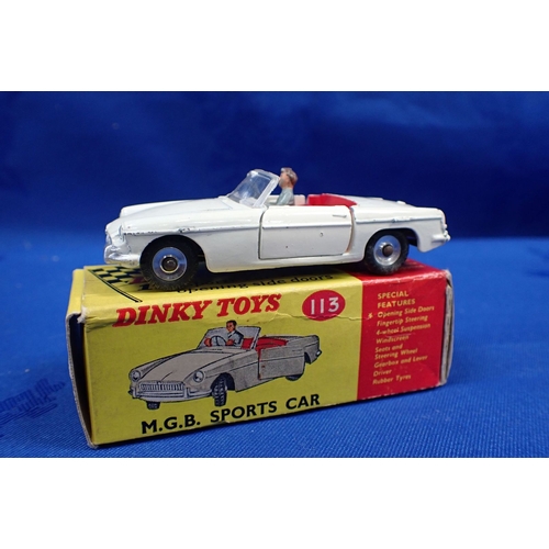 151 - DINKY TOYS 'LOTUS RACING CAR' AND M.G.B SPORTS CAR'