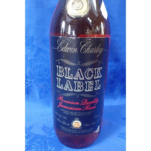 194 - A BOTTLE EDWIN CHARLEY BLACK LABEL PREMIUM QUALITY JAMAICAN RUM