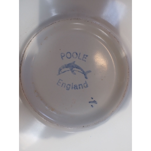 256 - POOLE POTTERY: A SHAPE 3 'DELPHIS' PLATE and another, shape 4, with blue and turquoise to the decora... 