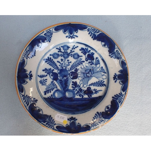 264 - TWO 19TH CENTURY DELFT PLATES (some damage)