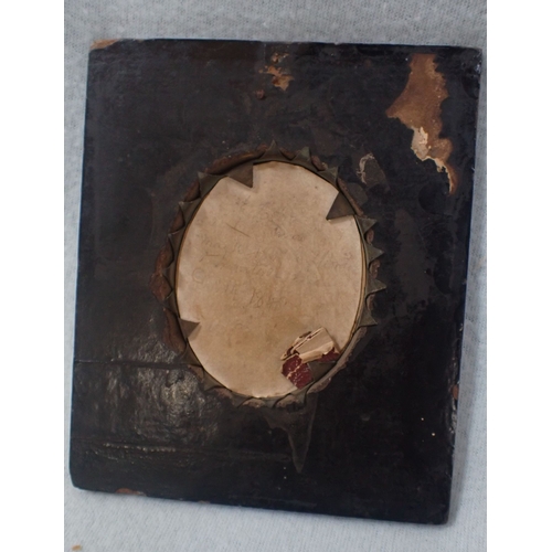 392 - A 19TH CENTURY COLOUR SILHOUETTE frame damaged, very faded