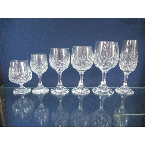 43 - AN EXTENSIVE SUITE OF TABLE GLASS most glasses in quantities of 18 plus