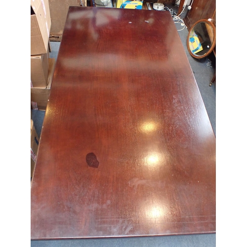 643 - A MODERNIST DINING TABLE, IN THE STYLE OF TIM BATES FOR PIEFF (not labelled) with mahogany veneered ... 