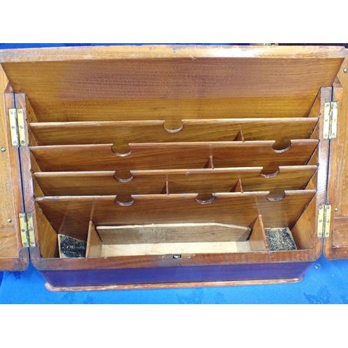 123 - A VICTORIAN OAK STATIONERY BOX together with a gilt framed wall mirror