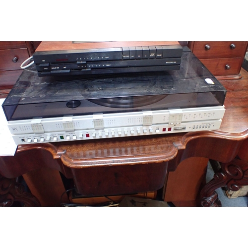 169 - A BANG & OLUFSEN BEOCENTRE 3500 HI-FI comprising turntable, cassette deck, and a pair of Mordaunt-Sh... 