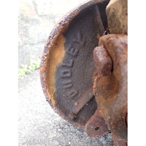 3 - A VINTAGE SACK BARROW of ash and iron