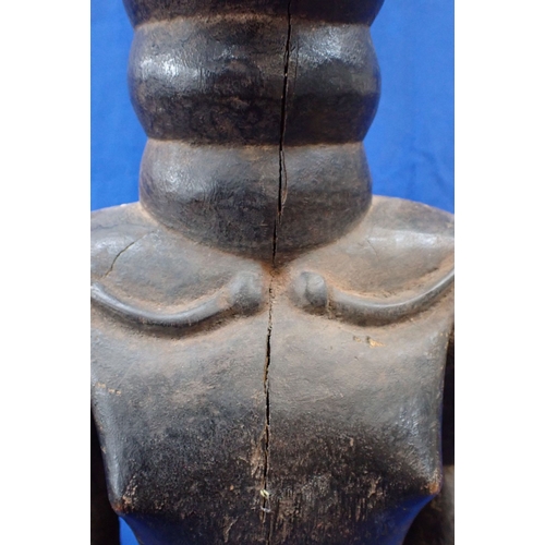 348 - A LARGER AFRICAN TRIBAL STATUE 91cm high