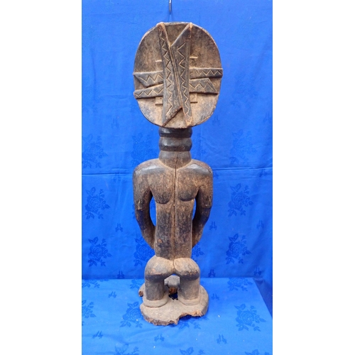 348 - A LARGER AFRICAN TRIBAL STATUE 91cm high