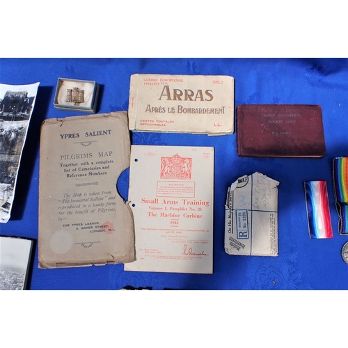 487 - A COLLECTION OF FIRST AND SECOND WORLD WAR MEMORABILILA including a Great War Medal , Hitler Youth b... 