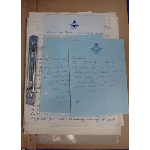 490 - A COLLECTION OF WW II CORRESPONDANCE BETWEEN TWO 'SWEETHEARTS' with other early 20th century letters