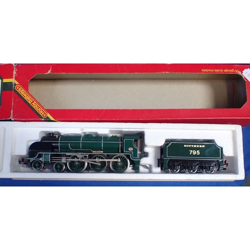 143 - FOUR BOXED HORNBY LOCOMOTIVES Evening Star, Lord Beaverbrook, Sir Dinadan and 61XX tank, with a boxe... 