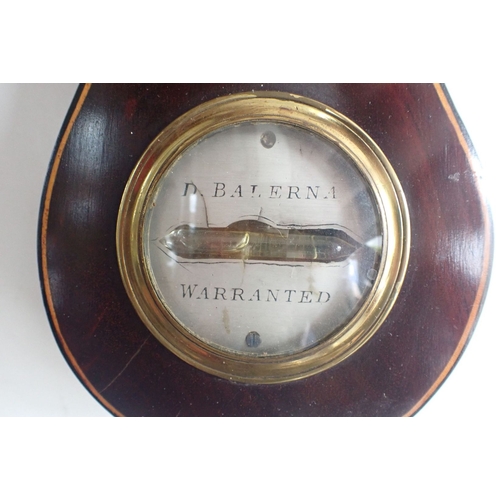 169 - A 19TH CENTURY WHEEL BAROMETER mahogany cased, by D. Balerna