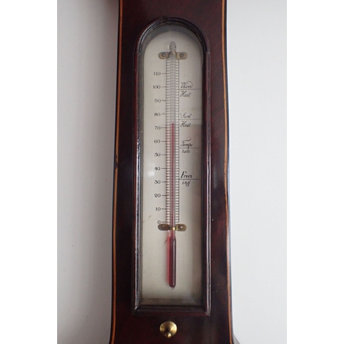 169 - A 19TH CENTURY WHEEL BAROMETER mahogany cased, by D. Balerna