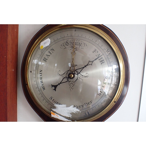 169 - A 19TH CENTURY WHEEL BAROMETER mahogany cased, by D. Balerna