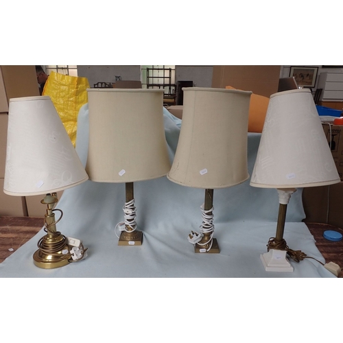 186 - A LARGE COLLECTION OF TABLE LAMPS