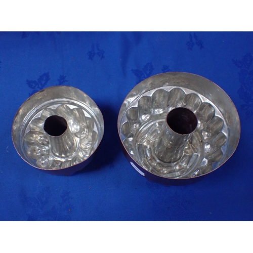 208 - TWO COPPER FOOD MOULDS