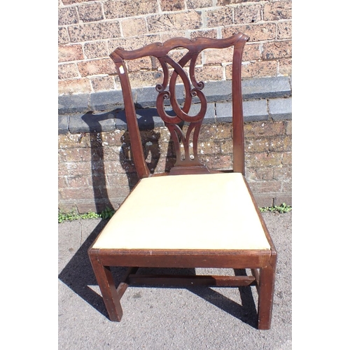 684 - A REGENCY ELBOW CHAIR, A CHIPPENDALE STYLE ARMCHAIR and two other chairs