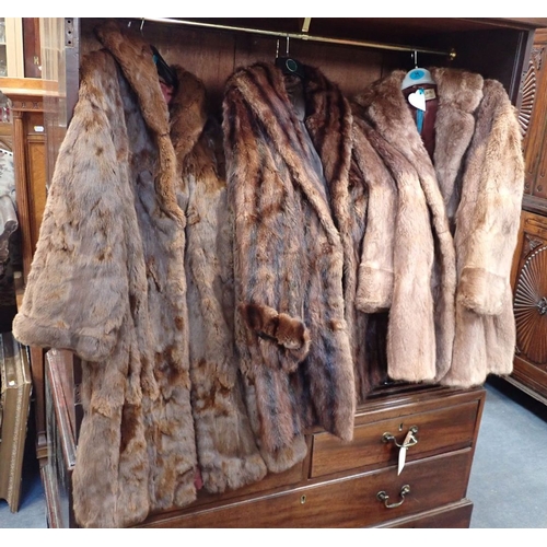 156 - A COLLECTION OF FUR COATS various (5)