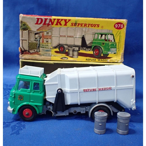 175 - A DINKY SUPERTOYS NO.978 REFUSE WAGON together with a Dinky Toys No.277 Superior Criterion Ambulance... 