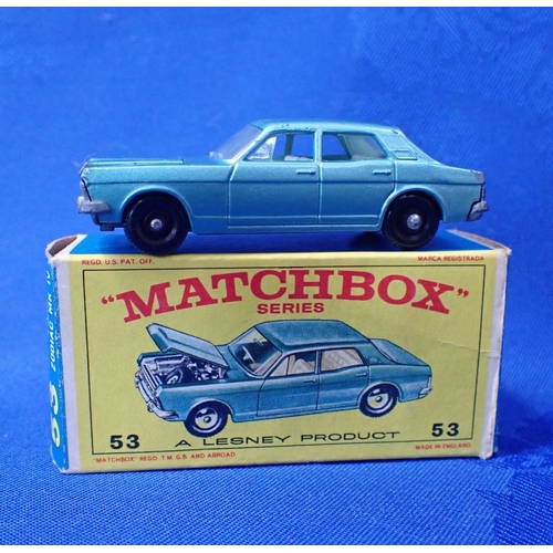 178 - A MATCHBOX FORD ZODIAC MKIV together with unboxed Dinky and Corgi Toy cars, scenery and other other ... 