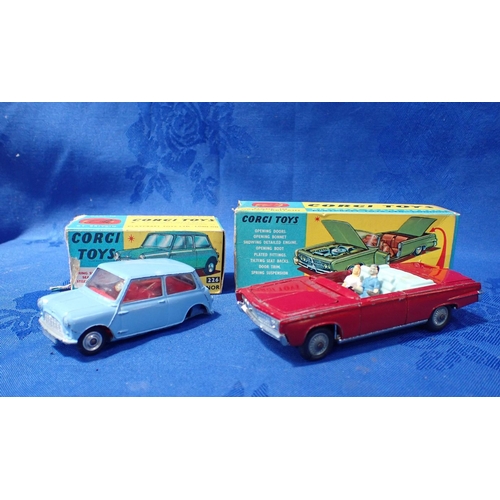 179 - A DINKY TOYS NO.142 JAGUAR MARK X (play worn and damage to box) together with a Dinky Toy No.198 Rol... 